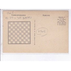 PARIS: société du damier parisien 121 bld sébastopol souvenir tournoi international 1909, jeu de dame - très bon état