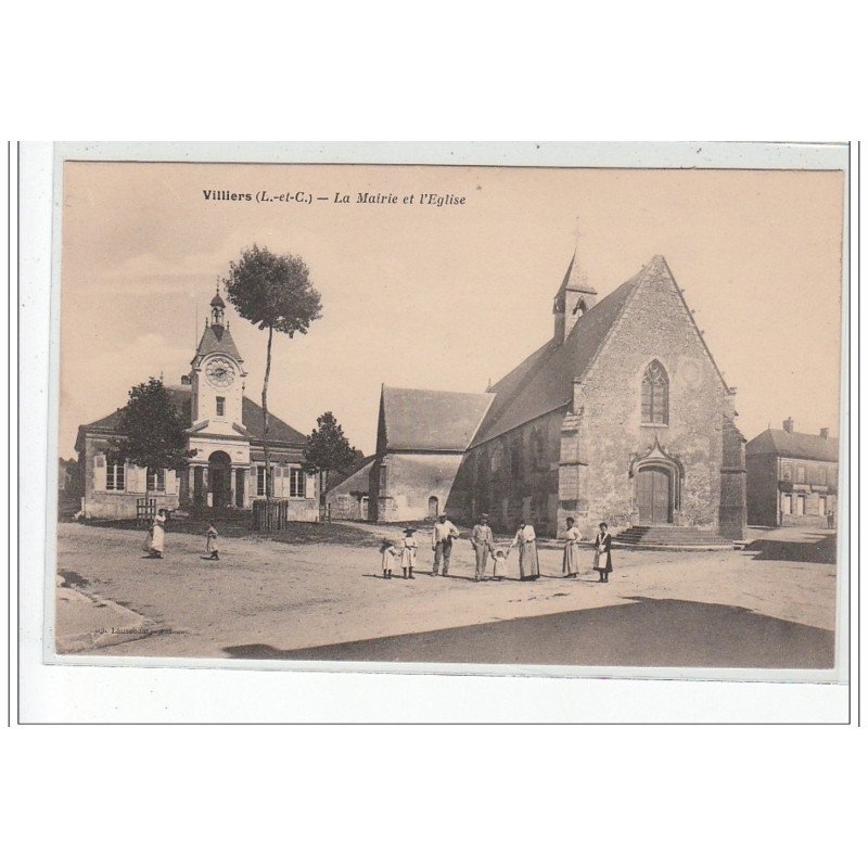 VILLIERS - La mairie et l'église - très bon état