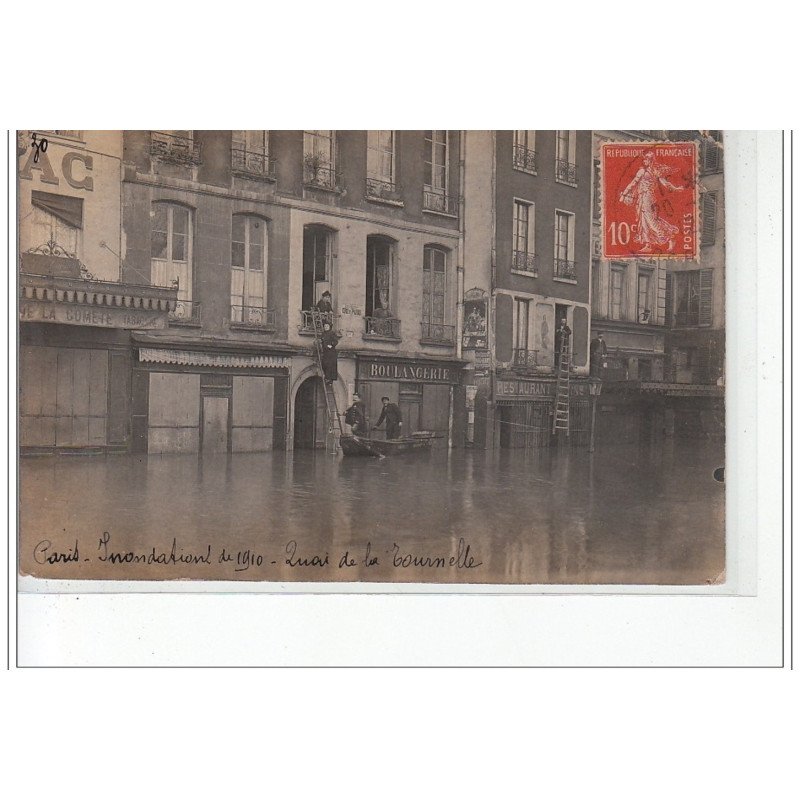 PARIS - inondations 1910 - carte photo - très bon état PARIS - inondations 1910 - carte photo - très bon état