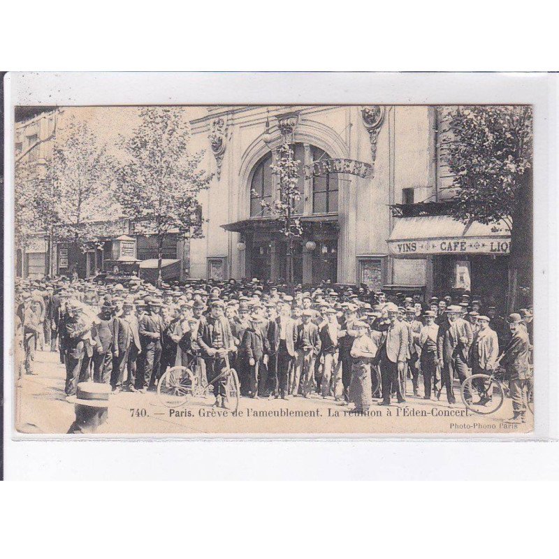 PARIS: grève de l'ameublement la réunion à l'eden-concert, 75001 - très bon état
