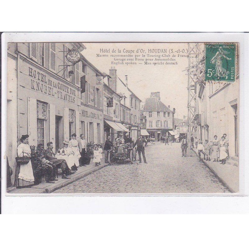 HOUDAN: hôtel de la coupe d'or, maison recommandée par le touring-club de france - très bon état