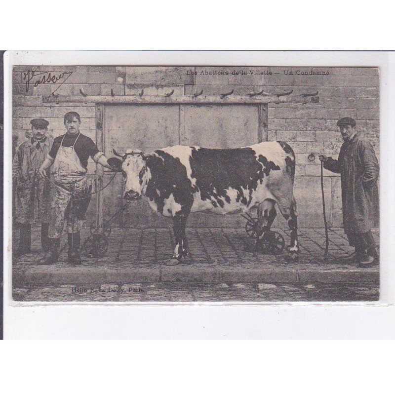 PARIS: 75019,les abattoirs de La Villette - un condamné  (le deley, vache) - très bon état