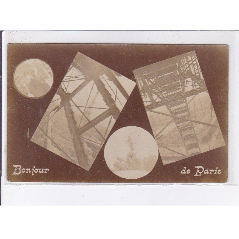 PARIS: 75007, tour eiffel, bonjour de paris - très bon état