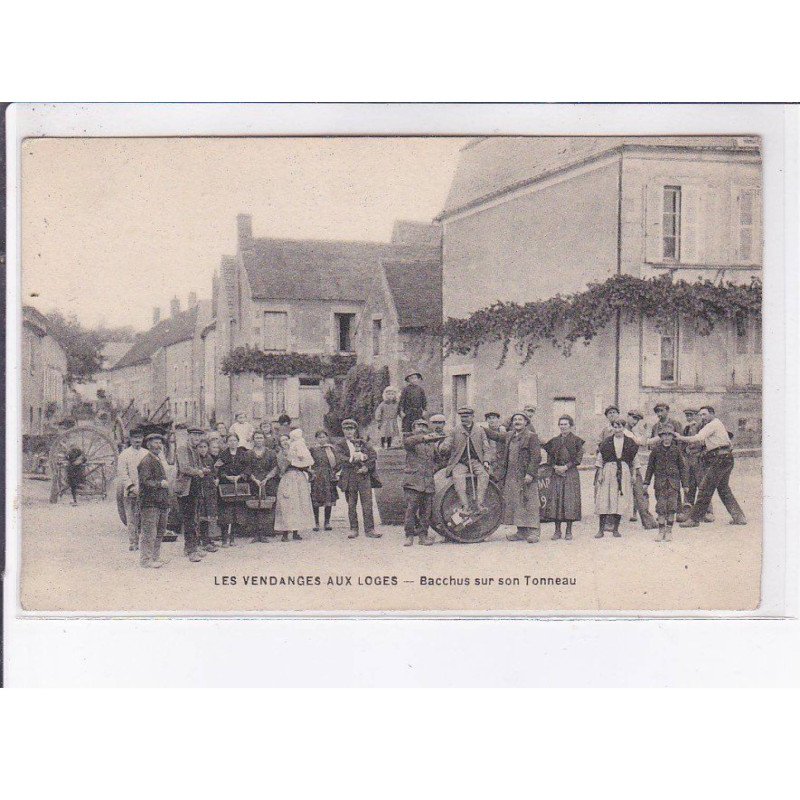 INDRE et LOIRE: les vendanges aux loges, bacchus sur son tonneau - très bon état