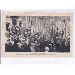 GORCY: devant l'église de gorcy, formation du cortège pour l'inauguration du monument 22 août 1922 - très bon état