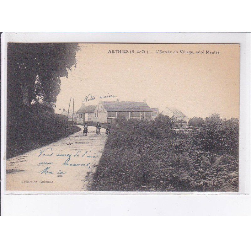 ATHIES: l'entrée du village, côté mantes - très bon état