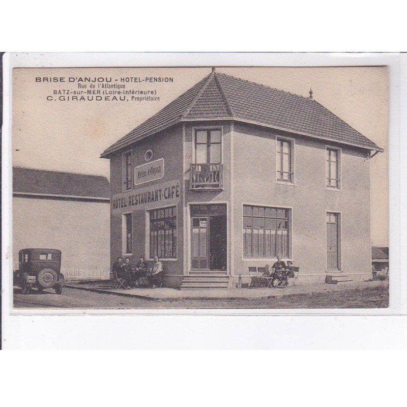 BATZ-sur-MER: brise d'anjou, hôtel-pension, rue de l'atlantique, C. Giraudeau - très bon état