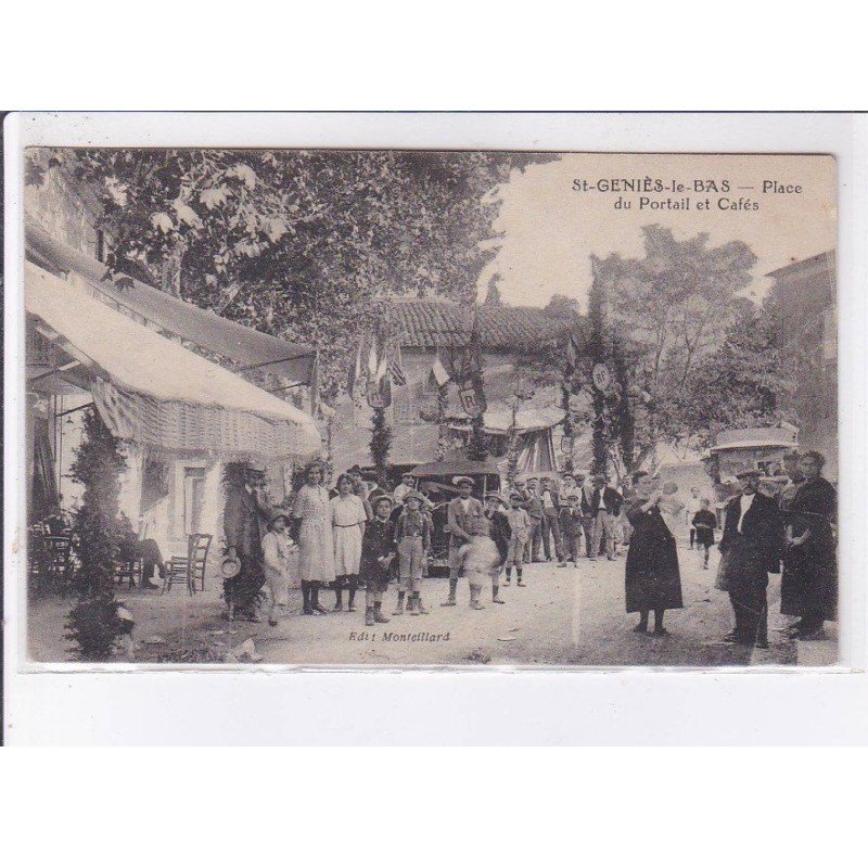 SAINT-GENIS-le-BAS: place du portail et cafés - très bon état