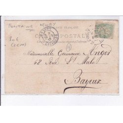 FONTAINE-HENRY: 2CPA, château de fontaine henry 22 août 1902 - très bon état