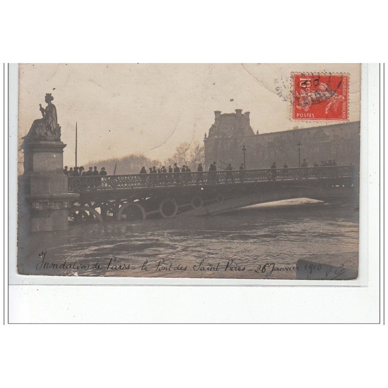 PARIS - inondations 1910 - carte photo - très bon état