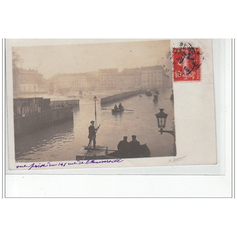 PARIS - inondations 1910 - carte photo - très bon état