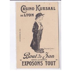 LYON: casino kursaal de lyon, bout de zan dans le revue "exposons tout", illustration - très bon état