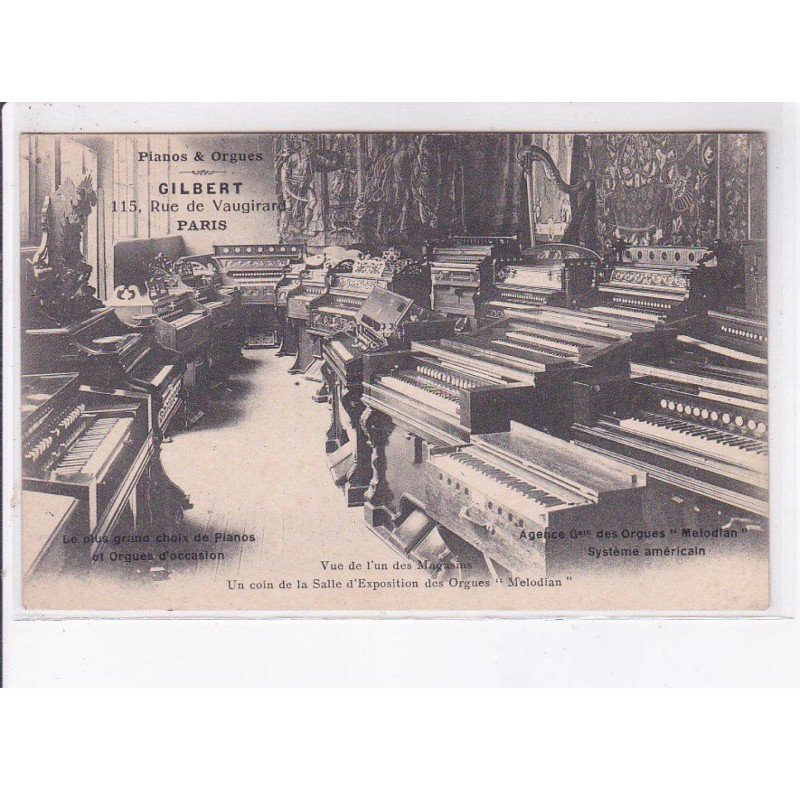 PARIS: Gilbert 115 rue de vaugirard, pianos et orgues, 75015 - très bon état