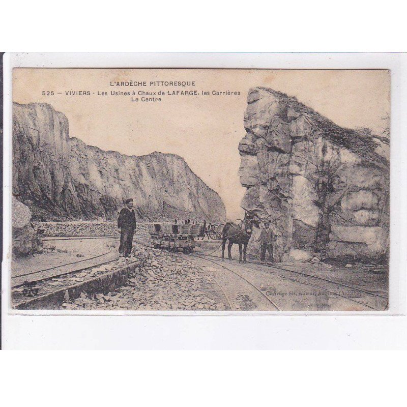 VIVIERS: les usines à chaux de lafarge, les carrières, le centre - état VIVIERS: les usines à chaux de lafarge, les carrières, le centre - état