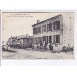 LES PEINTURES: l'hôtel des postes et téléphone et la grand'rue - très bon état