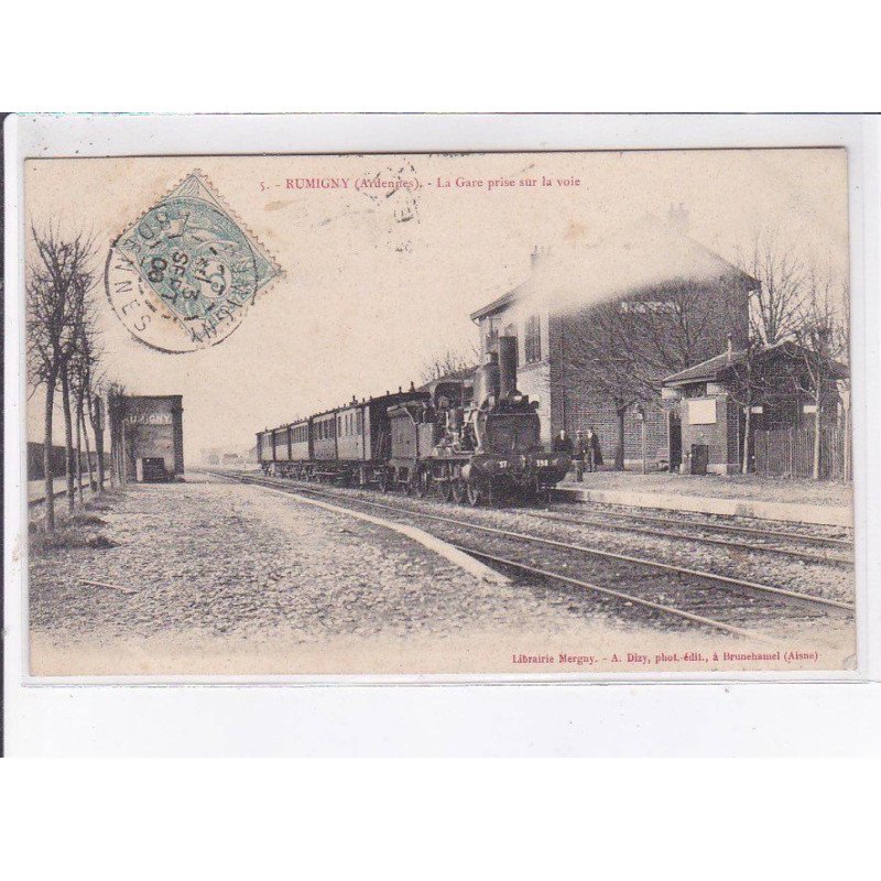 RUMIGNY: la gare prise sur la voie - très bon état