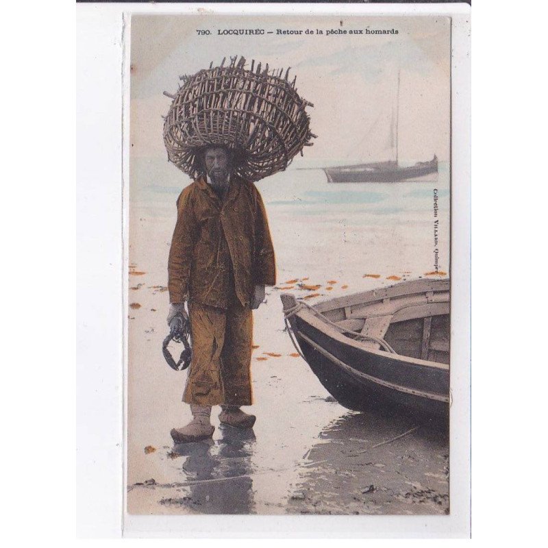 LOCQUIREC: retour de la pêche aux homards, rare en couleur - très bon état LOCQUIREC: retour de la pêche aux homards, rare en couleur - très bon état