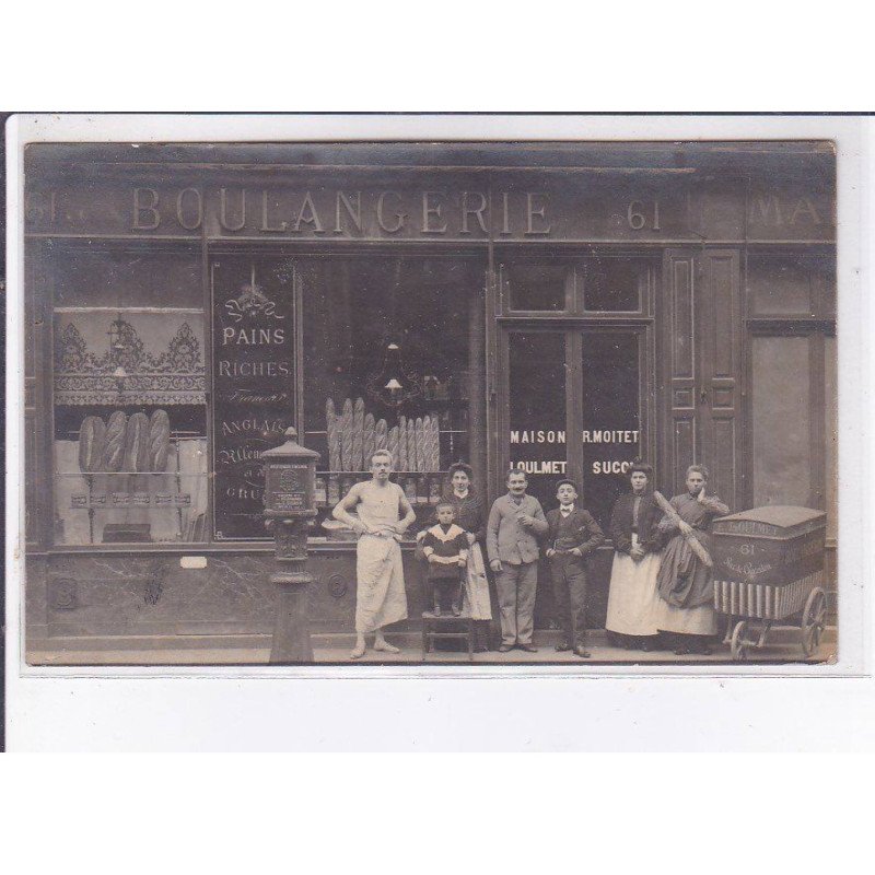 PARIS: 75012, avertisseur d'incendie, succerseur de moitet, buttin 1900, boulangerie R. Moitet, Loulmet - très bon état