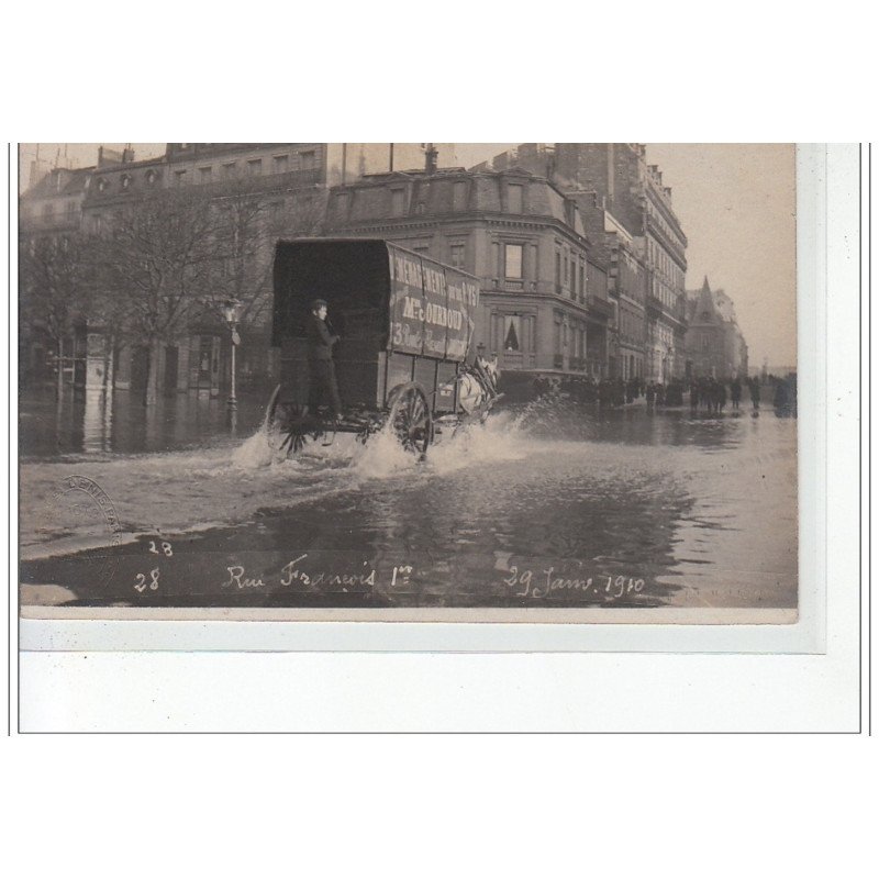 PARIS - inondations 1910 - carte photo - très bon état