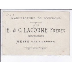 MEZIN: fabrique de bouchons, E. et C. lacorne frère, la coupe des carrés - très bon état