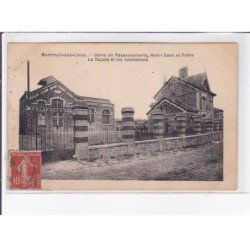 MONTREUIL-aux-LIONS: usine de passementerie, Henri Caen et frère, la façade et les habitations - très bon état