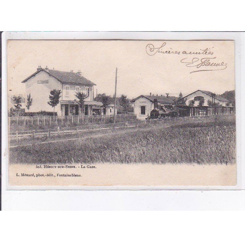 HERICY-sur-SEINE: la gare - très bon état