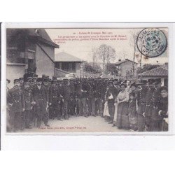 LIMOGES: grèves de limoges mai 1905, les gendarmes et les agents sous la direction de M. Busnel - très bon état