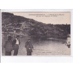 COUSSAC-BONNEVAL: l'étang de la marche un jour de concours de pêche - très bon état