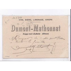 AUGY-sur-AUBOIS: vins, bière, limonade, sirops, dumont-mathonnat - état
