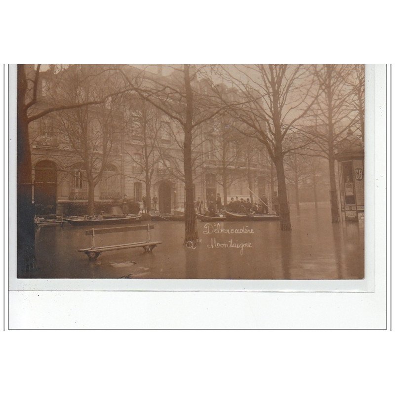 PARIS - inondations 1910 - carte photo - très bon état