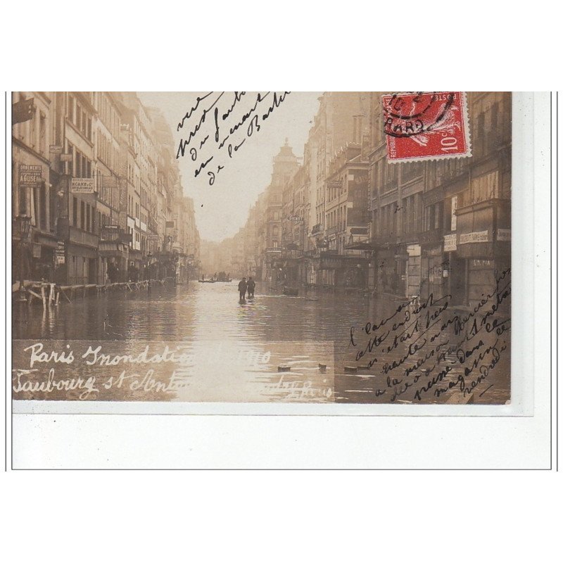 PARIS - inondations 1910 - carte photo - très bon état