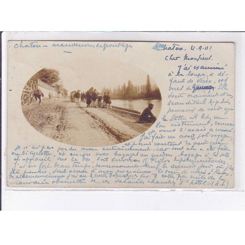 POISSY: 2CPA, scène en bord du fleuve - très bon état