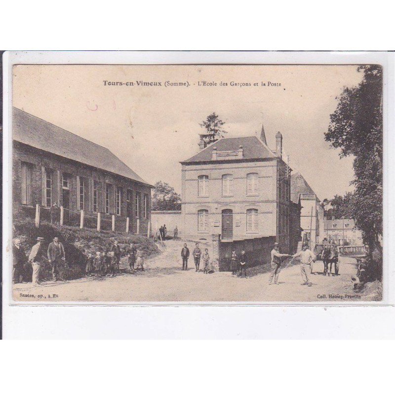TOURS-en-VIMEUX: l'école des garçons et la poste - très bon état TOURS-en-VIMEUX: l'école des garçons et la poste - très bon état