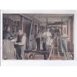 BOHAIN: fabrique de tissus pour meubles brunschwig, pliage des chaînes - très bon état