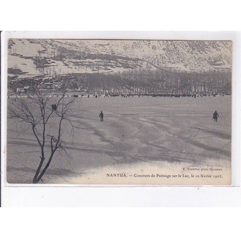 NANTUA: concours de patinage sur le lac, le 10 février 1907 - très bon état