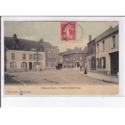 CRECY-sur-SERRE: place du grand-four - très bon état (toillée)