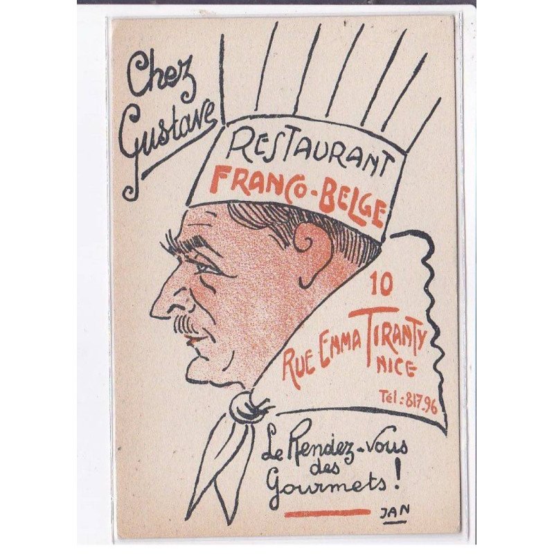 NICE: chez Gustave, restaurant franco-belge, le rendez-vous des gourmets - très bon état