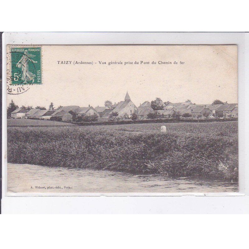 TAIZY: vue générale prise du pont du chemin de fer - état