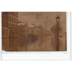 PARIS - inondations 1910 - quai de la rapée - carte photo - très bon état