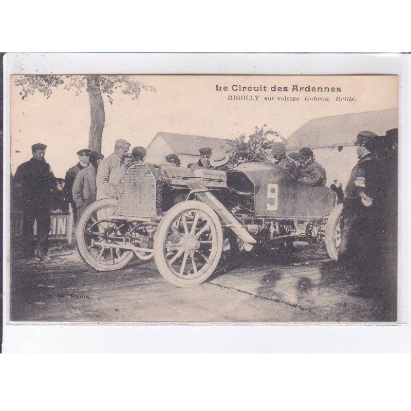 ARDENNES: le circuit des ardennes, Rigolly sur voiture gabron brillé - état