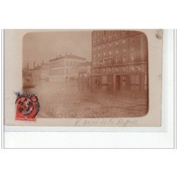 PARIS - inondations 1910 - 8 quai de la rapée - carte photo - très bon état
