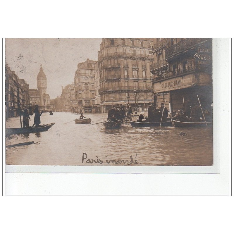 PARIS - inondations 1910 - carte photo - très bon état