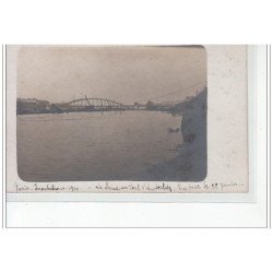 PARIS - inondations 1910 - la Seine au pont d'Austerlitz - carte photo - très bon état