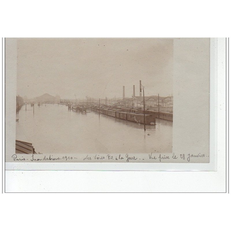 PARIS - inondations 1910 - carte photo - très bon état
