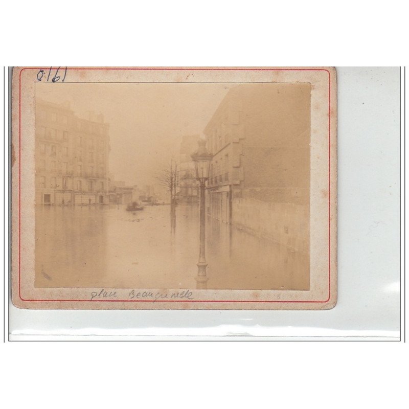 PARIS - inondations 1910 - place Beaugrenelle - photo - très bon état