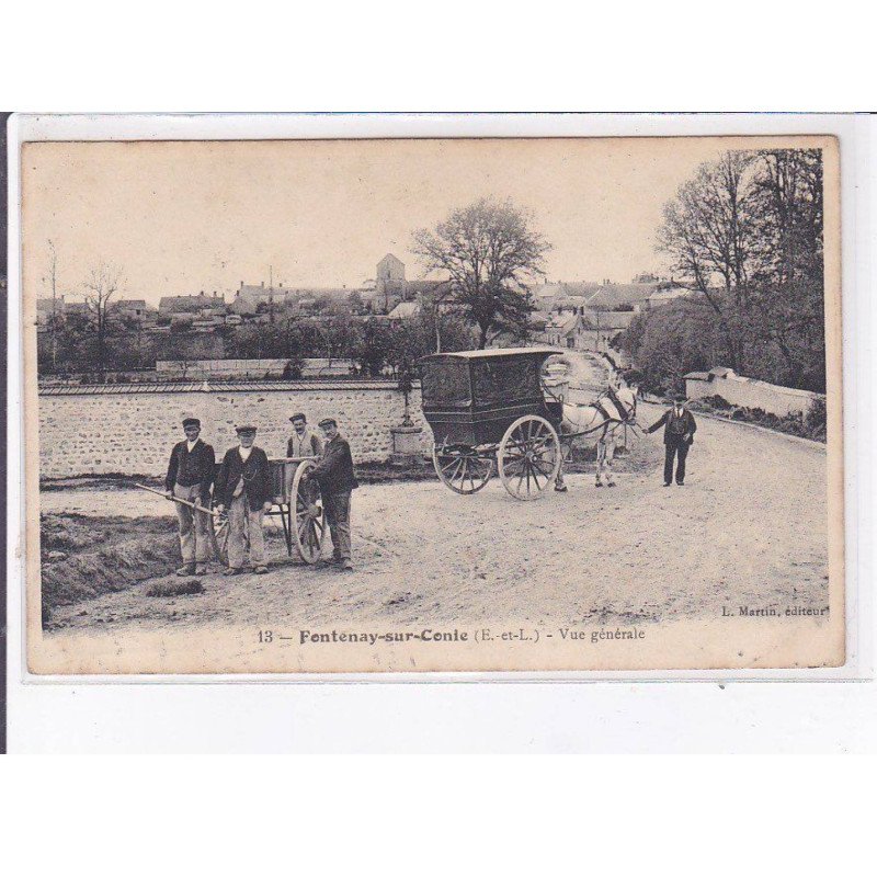 FONTENAY-sur-CONIE: vue générale, attelage - très bon état