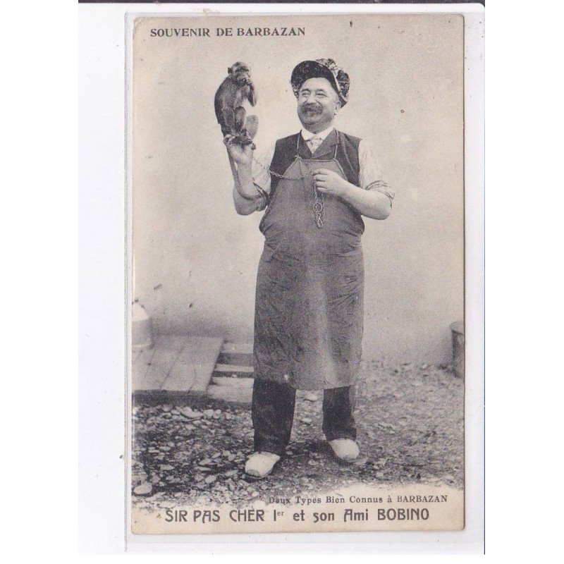 BARBAZAN: sir par cher 1er et son ami bobino, dressage de singe - très bon état BARBAZAN: sir par cher 1er et son ami bobino, dressage de singe - très bon état