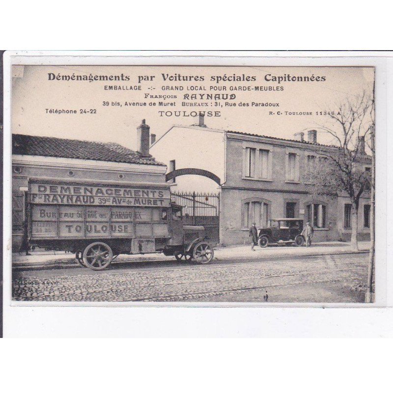 TOULOUSE: déménagements par voitures spéciales capitonnées, emballage, François Raynaud - très bon état