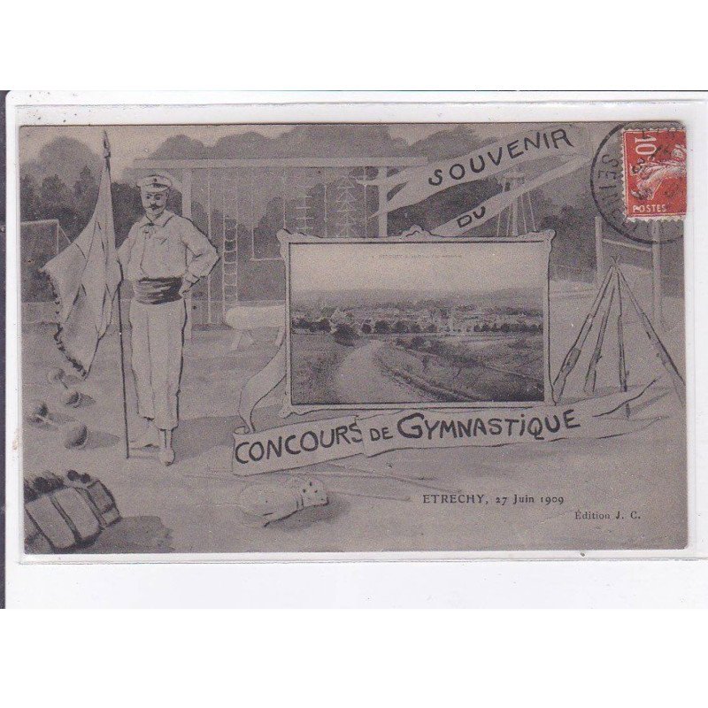 ETRECHY: souvenir diu concours de gymnastique - très bon état ETRECHY: souvenir diu concours de gymnastique - très bon état