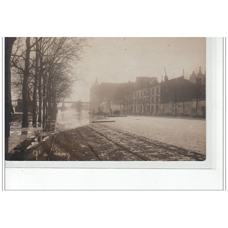 PARIS - inondations 1910 - quai de Passy - carte photo - très bon état